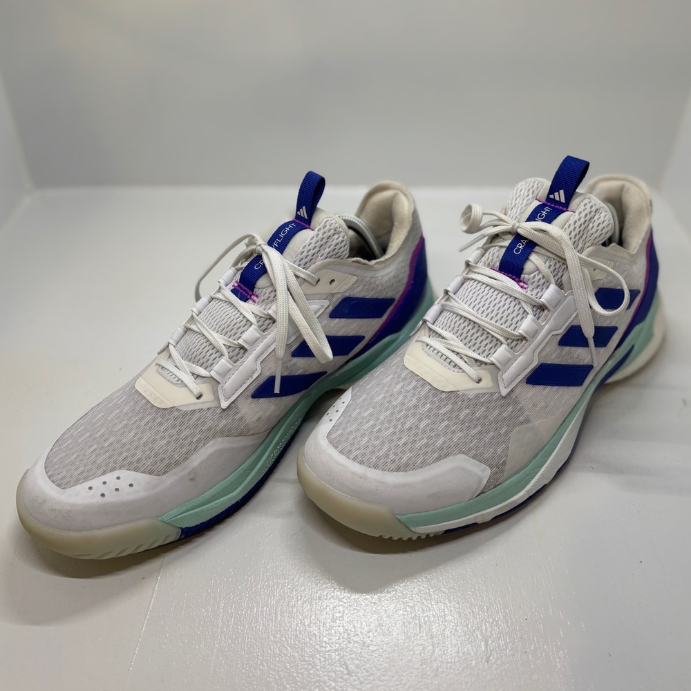 Adidas Crazyflight 5 Indoor Court Shoes White Blue Mint Men’s 10.5 Volleyball
